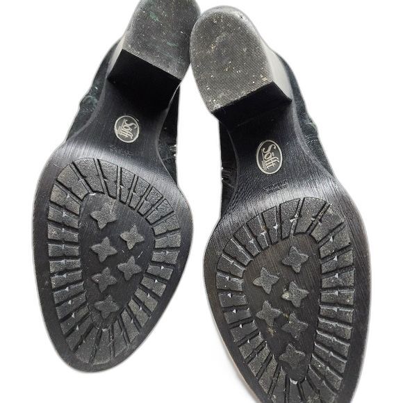 Sofft SF0006521 Wilton Black Suede Whip Stitched Heeled Bootie Size 7.5 - Picture 8 of 10